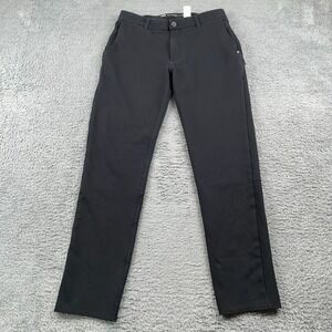 Vuori Pants Mens 30 Black Performance Chino Trousers Stretch Comfort Office